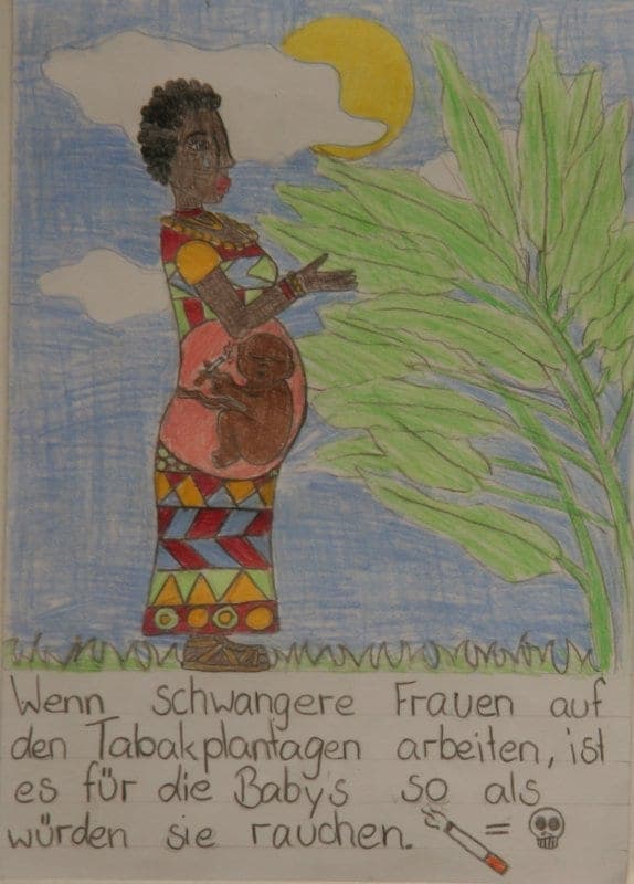 Schwangere Tabakarbeiterinnen