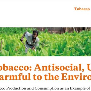 Tobacco: Antisocial, Unfair, Harmful to the Environment - Study Cover