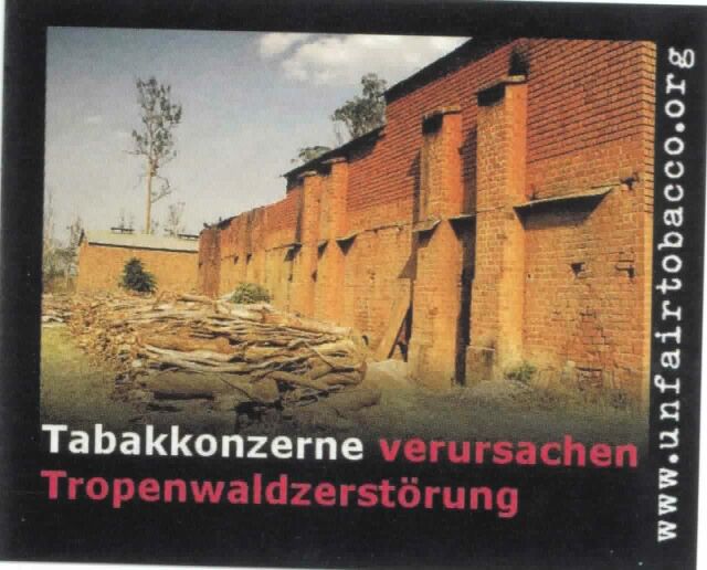Aufkleber Abholzung Tropenwald